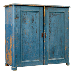 Antique Scandinavian Rustic Painted Cabinet, 1830