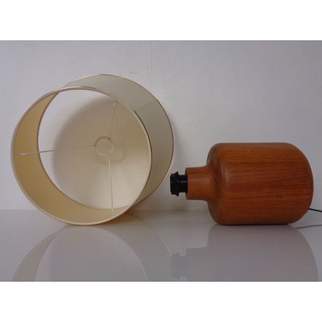 Vintage Teak Table Lamp from Kirk, Denmark, 1960s For Sale - Image 6 of 12