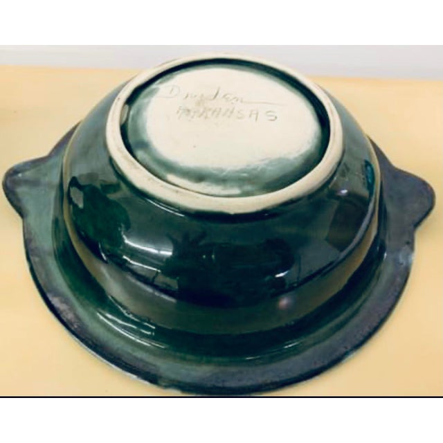 Late 20th Century Arkansas Pottery Pitcher and Basin - 2 Pieces For Sale - Image 10 of 11