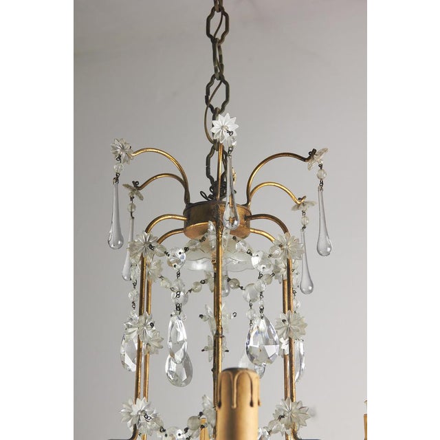Art Deco Chandelier in Iron and Glass, 1930s For Sale - Image 5 of 16