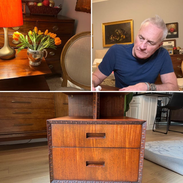 Mid-Century Frank Lloyd Wright Designed for Heritage-Henredon 1955. Solid Mahogany Nightstand Expertly Preserved/Restored. For Sale - Image 12 of 12