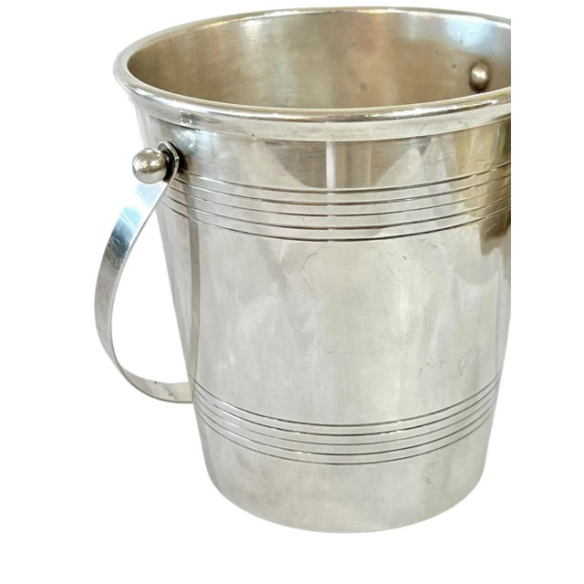 Early 20th Century Antique French Art Deco Silver Plate Ice Bucket by Tete & Leroy Paris For Sale - Image 5 of 14