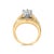 Early 21st Century 14K Yellow Gold 2-1/3 Cttw Diamond Cluster Channel Set Chevron Shaped Engagement Ring (H-I Color, SI1-SI2 Clarity) - Ring Size 7.5 For Sale - Image 5 of 7
