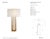 Ian K. Fowler by Visual Comfort Signature Scala Hand-Forged Table Lamp in Gilded Iron with Linen Shade Designer: Ian K....