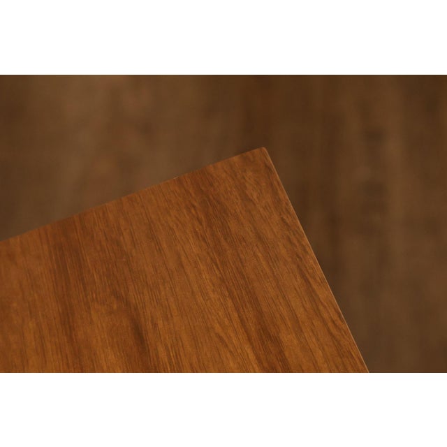 Wood Mid Century Modern Walnut Expandable Dining Table For Sale - Image 7 of 18