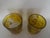 Yellow Vintage Murano Goti De Fornasa Amber Yellow & Brown Swirl Art Glass Tumblers — Pair For Sale - Image 8 of 12