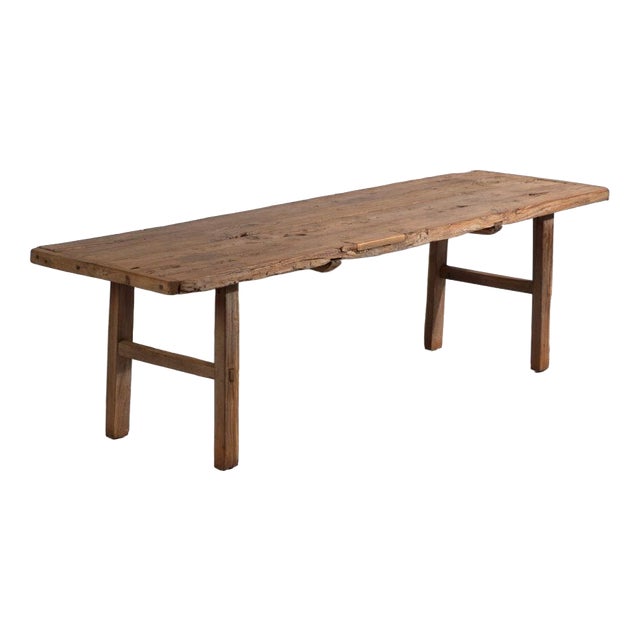 Long Antique Chinese Shandong Bench Table in Wood For Sale