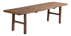Long Antique Chinese Shandong Bench Table in Wood