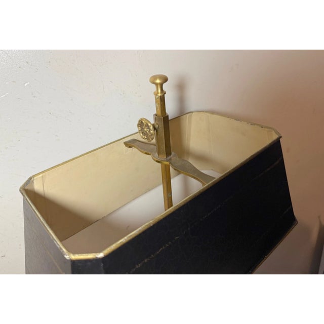 Antique Ornate Dore Bronze Toleware 2 Arm French Bouilotte Electric Table Lamp For Sale - Image 9 of 17