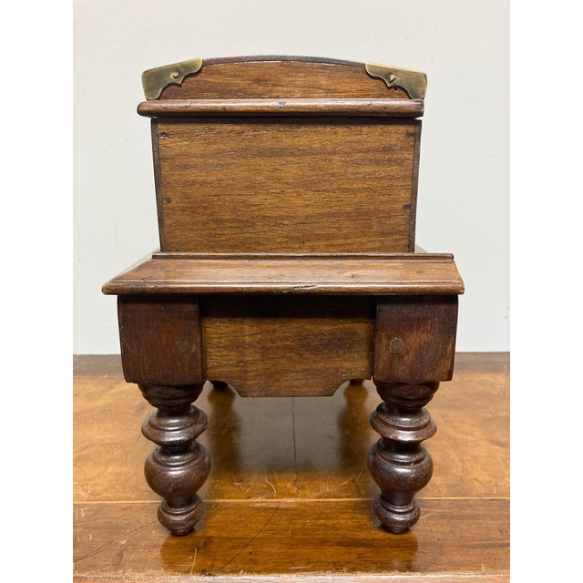 English Mahogany Box on Stand, Early 20th Century For Sale - Image 9 of 12