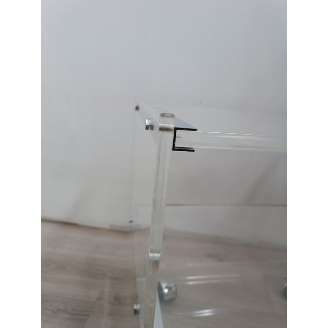 Table on Casters attributed to David Lange for Les Invisibles Du Marais, 1970s For Sale - Image 6 of 14