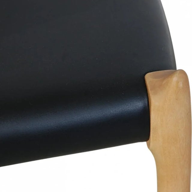 No78 Chairs in Beech and Black Leather, Set of 4 For Sale - Image 9 of 18