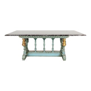 19th Century Italian Center Table With Levanto Marble Top For Sale