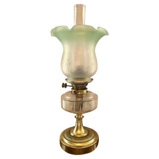19th Century Victorian Brass Oil Lamp For Sale