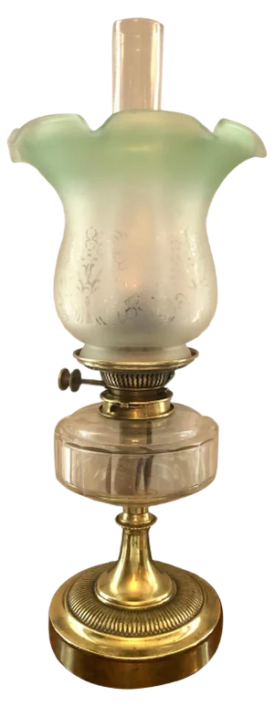 19th Century Victorian Brass Oil Lamp