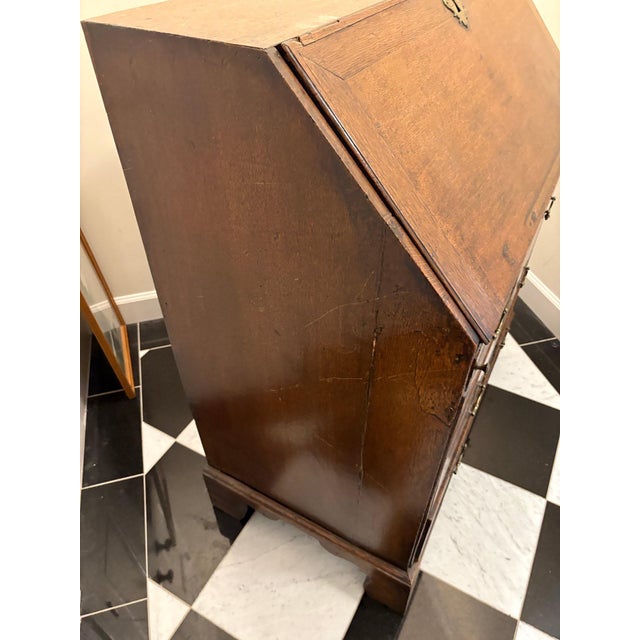 Antique English Georgian Style Slant Top Secretary Desk For Sale - Image 4 of 15