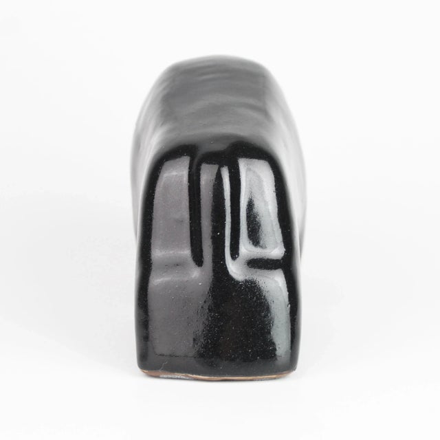 Mid-Century Modern Vintage Otto Keramik Ceramic Bull Buffalo Figurine Germany Black For Sale - Image 10 of 12