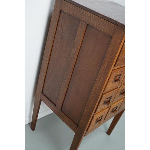 Wood Dutch Oak Apothecary Cabinet, 1930s For Sale - Image 7 of 14