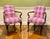 This pair of Northern European Rococo style chairs have elegant tendril like curved arms and seashell motifs popular in...