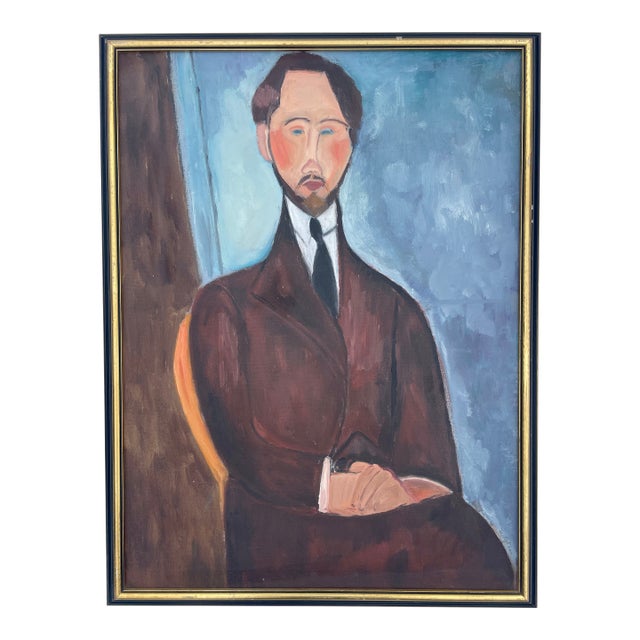 1970s Student Study of Modigliani's “Portrait of Leopold Zborowski” For Sale