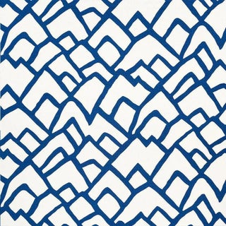 Sample - Schumacher Zimba Fabric in Marine For Sale
