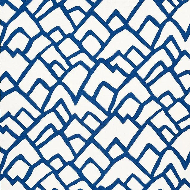 Sample - Schumacher Zimba Fabric in Marine For Sale
