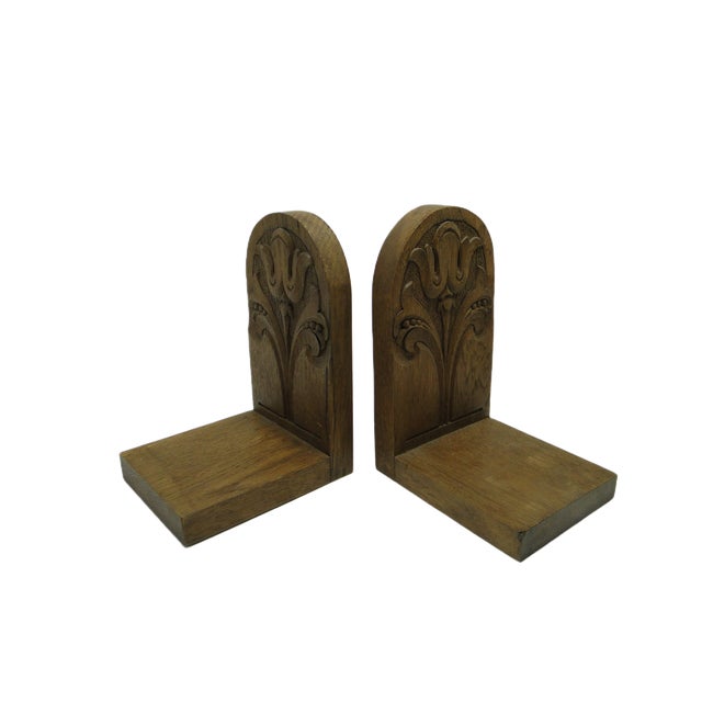 Art Nouveau Wooden Bookends, Sweden, 1900s, Set of 2 For Sale - Image 5 of 8