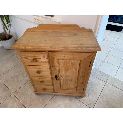 Alpine Biedermeier Style Rustic Bread Cupboard For Sale - Image 5 of 9