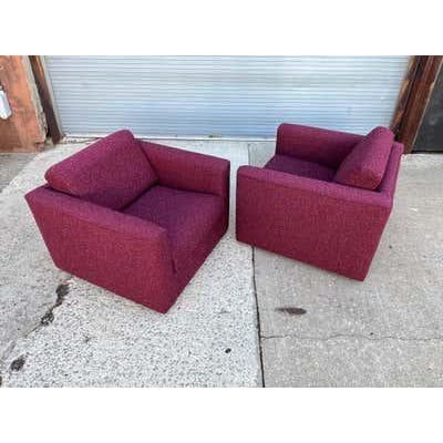 Late 20th Century Late 20th Century Attributed to Charles Pollack for Knoll Club Chairs For Sale - Image 5 of 11
