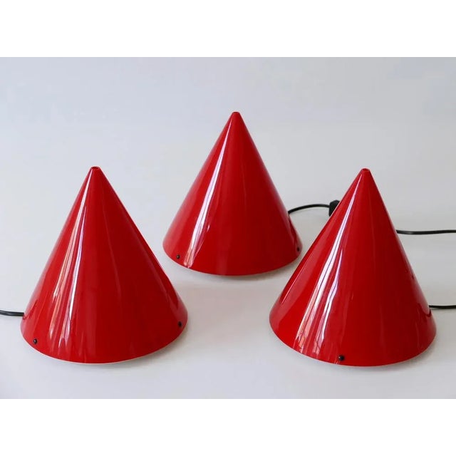 Acrylic Table Lamps or Cone Sconces by Verner Panton for Poly Thema, Set of 3 For Sale - Image 11 of 18