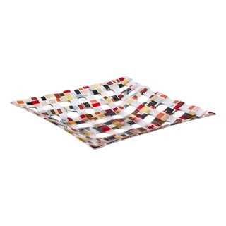 Renato Foti 2006 Large Fused Glass Tray For Sale