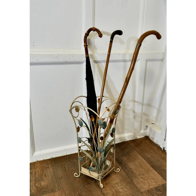 Vintage French Wirework Umbrella Stand, 1930s For Sale - Image 6 of 6