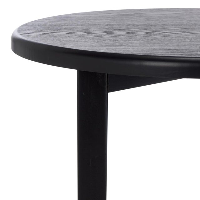Spritely Home Rakoma 1 Shelf End Table in Black / Natural For Sale - Image 4 of 7