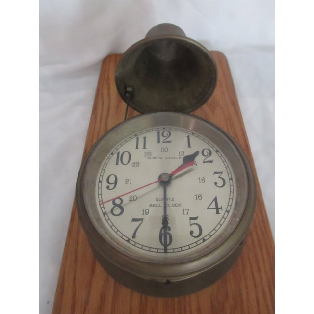Early 20th Century Nautical Captains Ship's Solid Brass Clock and