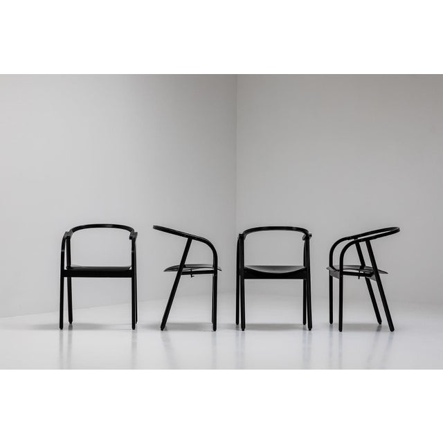 Wood Otto Chairs from Werther Toffoloni, Set of 4 For Sale - Image 7 of 14