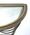 Vintage Hollywood Regency Demilune Chrome & Brass Console Table For Sale In Miami - Image 6 of 6