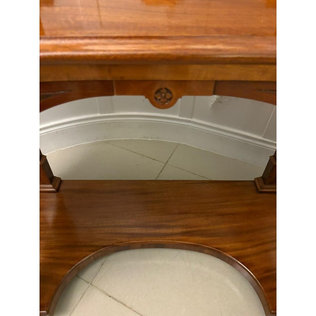 Antique Victorian Carved Mahogany Dressing Table, 1860s For Sale - Image 6 of 14