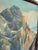 This original 1939 signed mountain landscape oil painting by Robert Corneil depicts a dramatic alpine peak rising above a...