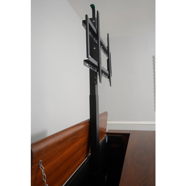 Brown Francesco Molon Italian Walnut Tv Lift Cabinet For Sale - Image 8 of 18