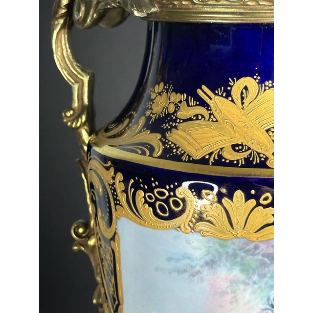 Antique Porcelain Vase by E. Froger, France For Sale - Image 4 of 11