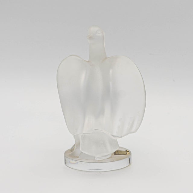 Art Nouveau 1960s Lalique "Ariane" Love Doves Frosted Crystal Scuplture For Sale - Image 3 of 7