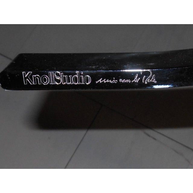 Black Barcelona Chairs by Mies van der Rohe for Knoll, 2010, Set of 2 For Sale - Image 8 of 9