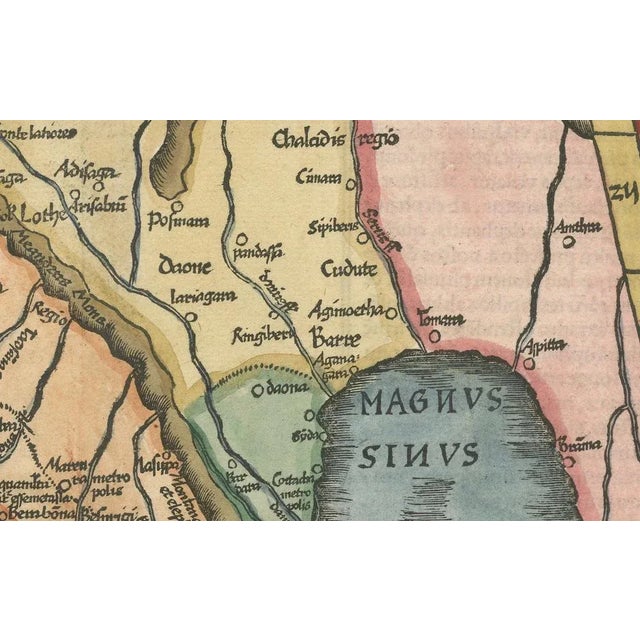 Map of India and Southeast Asia from Ptolemaic Geography, 1535 For Sale - Image 4 of 10