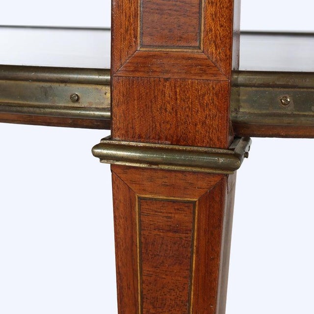 19th Century 19th Century English Regency Rosewood 3-Tier Breakfast Table With Brass Inay & Trim 19thC For Sale - Image 5 of 14