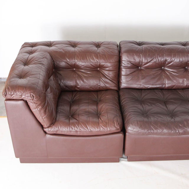 Animal Skin Modular Leather Sofa from Laauser, 1970s For Sale - Image 7 of 18