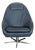 Hd Buttercup Modern Leather Lounge Chair With Swivel Base For Sale
