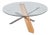 Postmodern Cross Leg Coffee Table in Wood, Stainless Steel and Glass, Italy, 1990s For Sale