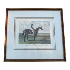 "Mango" the Winner of the Great Saint Leger Stakes at Doncaster 1837 Engraved Print Proof