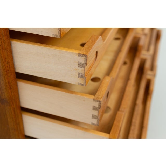 Danish Art Deco Oak Double Tambour Archive Cabinet, 1930s. For Sale - Image 12 of 18