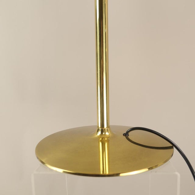 Vintage Italian Table Lamp with Suede Lampshade, 1970s For Sale - Image 9 of 14